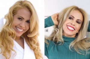 Joelma antes e depois da mudanA�a de visual (Foto: ReproduA�A?o/Instagram) 
