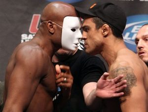 Anderson Silva bateu Vitor Belfort na primeira luta entre os dois(Foto: Getty Images)