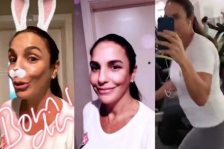 Ivete Sangalo volta A�s redes sociais apA?s parto: a�?Equilibrou-sea��