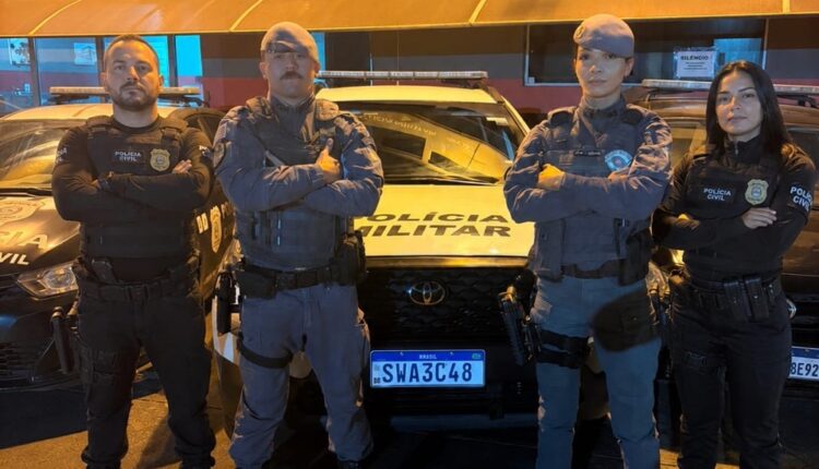 Equipes policiais durante a Operação Resposta Imediata