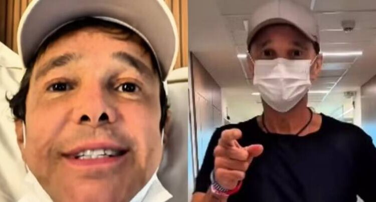 O cantor Netinho em video nas redes sociais