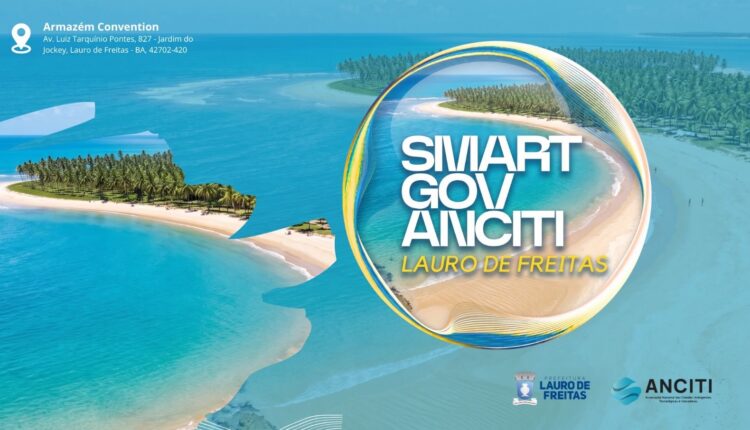 Arte de divulgação do SMART GOV ANCITI, em Lauro de Freitas, nos dias 3 e 4 de setembro de 2026