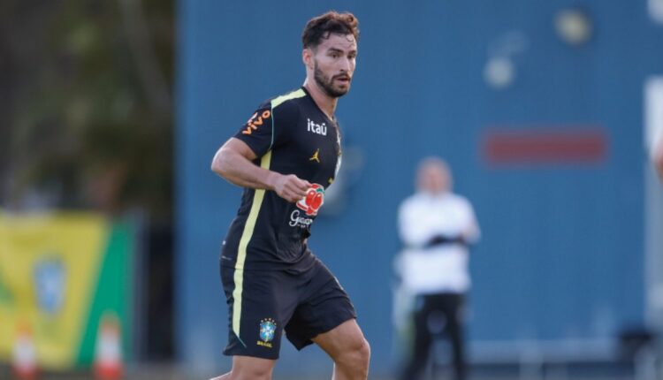 Martinelli em treino da Seleção Brasileira