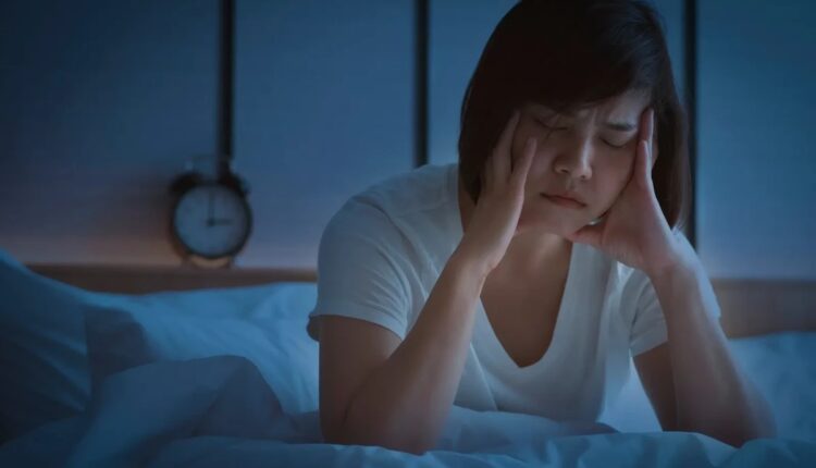 Pessoa com dificuldade para dormir