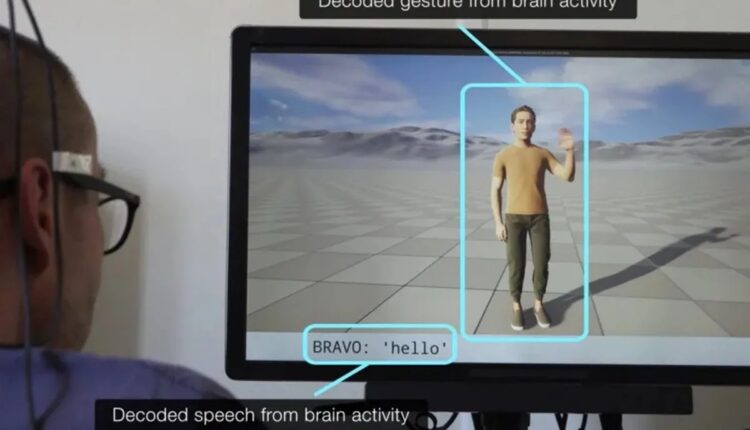 Tela mostra avatar digital controlado por atividade cerebral