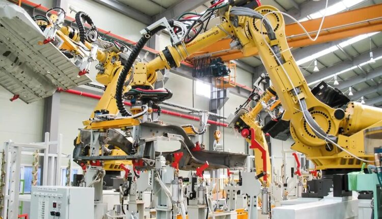 Linha de produção industrial